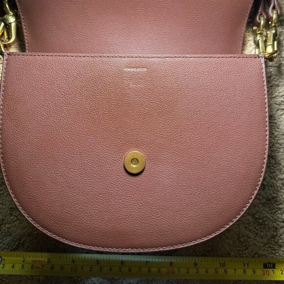 Charles& Keith Gabine Leather Saddle Bag - Brown with Brass Hardware - Picture 4 of 11